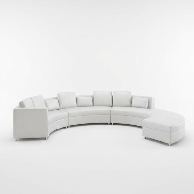 Skórzana sofa kanapa Żywy krajobraz Narożnik kanapa Narożnik Ustaw Design Nowoczesna Sofa USB A1102
