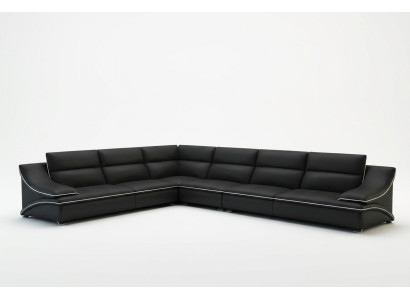 Skórzana sofa kanapa Żywy krajobraz Narożnik kanapa Narożnik Ustaw Design Nowoczesna Sofa USB A1160