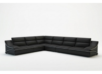 Skórzana sofa kanapa Żywy krajobraz Narożnik kanapa Narożnik Ustaw Design Nowoczesna Sofa USB A1160