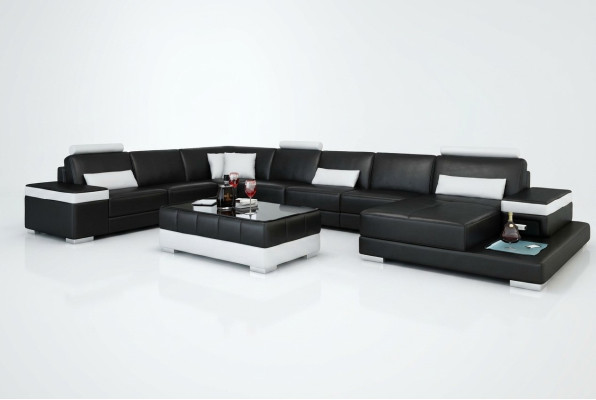 Żywy krajobraz Couch Podkładka Narożnik Ustawić Designerska Sofa Skórzana Duża Sofa z USB