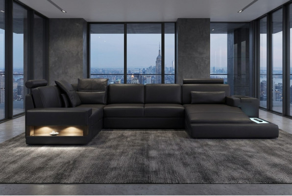 Włókienniczy Sofa Sofa Sofa Podkładka Żywy krajobraz Design Sofy Narożnikowa kanapa USB LED