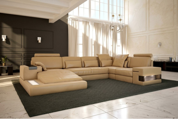 Żywy krajobraz Podkładka Couch Ustawić dużą sofę Bellini Design Skórzana sofa na USB