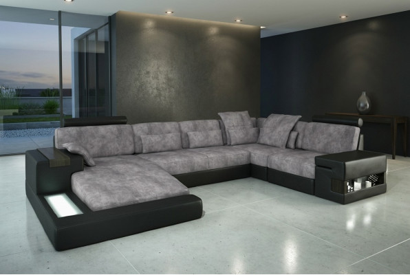 Design Skóra Sofa Couch Podkładka Ustawić Żywy krajobraz Sofas Couches z USB