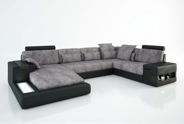 Design Skóra Sofa Couch Podkładka Ustawić Żywy krajobraz Sofas Couches z USB