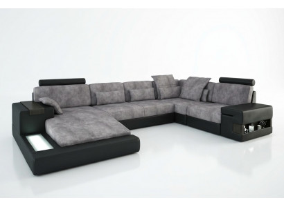 Design Skóra Sofa Couch Podkładka Ustawić Żywy krajobraz Sofas Couches z USB
