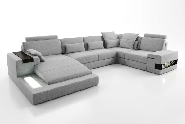 Design Sofa Narożnikowa kanapa + USB Couch Ustawić Podkładkę Siedziba Narożnik Sofy Żywy krajobraz