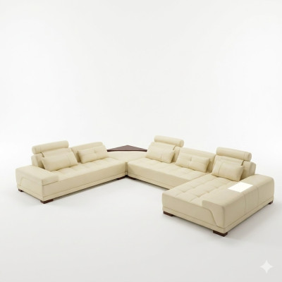 Żywy krajobraz Couch Podkładka Narożnik Ustawić Designerska Sofa Skórzana Duża Sofa Nowa + USB
