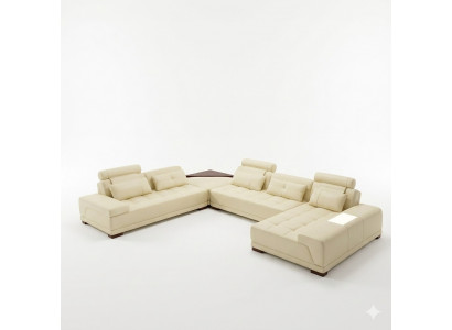 Żywy krajobraz Couch Podkładka Narożnik Ustawić Designerska Sofa Skórzana Duża Sofa Nowa + USB