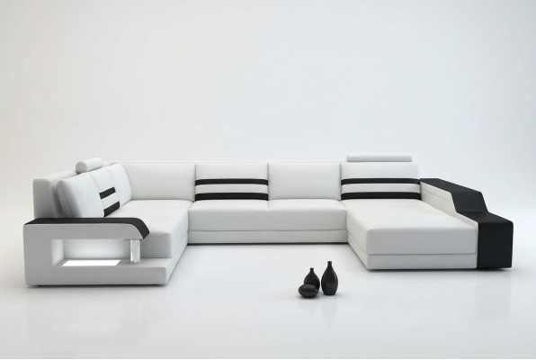 Skórzana Sofa Sofa Kanapa Podkładka Narożnikowa kanapa Big Ustawić Żywy krajobraz Sofas z USB