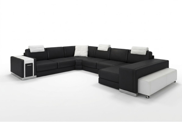 Żywy krajobraz Sofa z USB Couch Podkładka Narożnik XX Duża skórzana sofa Narożnikowa kanapa