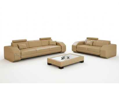 Designerski Zestaw sofowy Skórzana Sofa USB Zestaw 3+2+1 Ustawić Nowa Sofa Kanapa Obcios