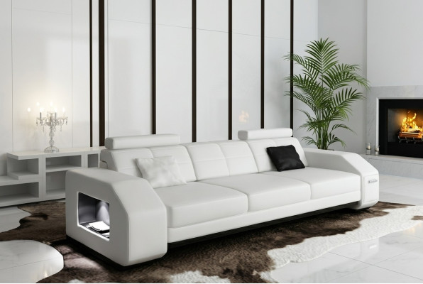 Zestaw sofowy z USB Sofa Couch Podkładka Siedziba Ustawić 3+2+1 Żywy krajobraz Skóra