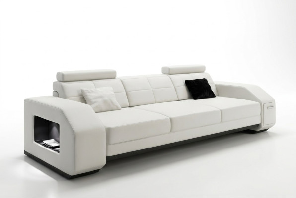 Zestaw sofowy z USB Sofa Couch Podkładka Siedziba Ustawić 3+2+1 Żywy krajobraz Skóra