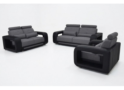 Sofa z USB Ustawić Kanapa Podkładka Design Siedziba Kompletny Zestaw Skóra Materiał Nowy