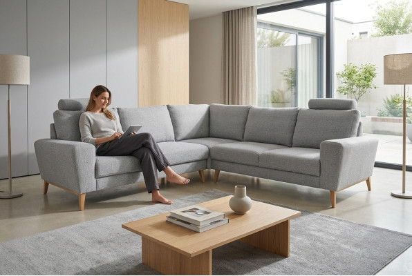 Sofa Couch Podkładka Siedziba Żywy krajobraz Designer Couches Sofy Ustawić L Shape