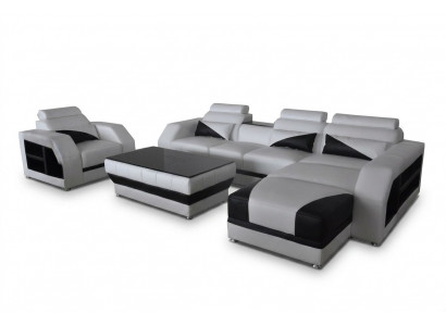 Skóra Narożnik Sofa z USB Ustawić Sofy Kanapy Podkładka Żywy krajobraz Fotel Narożnik