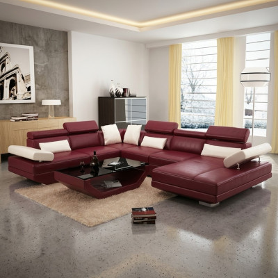 Narożnik Sofa z USB Couch Żywy krajobraz Skóra Couchen Podkładka Narożnik Siedziba Ustawić