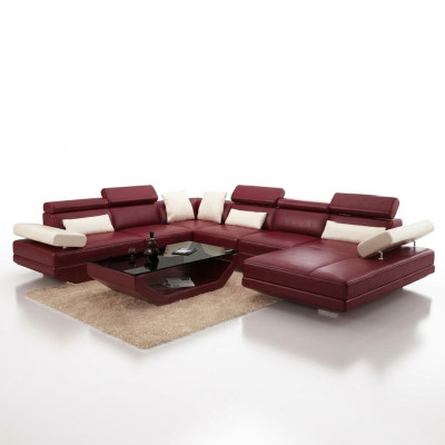 Narożnik Sofa z USB Couch Żywy krajobraz Skóra Couchen Podkładka Narożnik Siedziba Ustawić