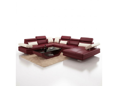 Narożnik Sofa z USB Couch Żywy krajobraz Skóra Couchen Podkładka Narożnik Siedziba Ustawić