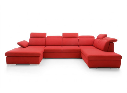 Narożnikowa kanapa Żywy krajobraz Couch Podkładka Sofa Skóra Narożnik Obcios Czerwony