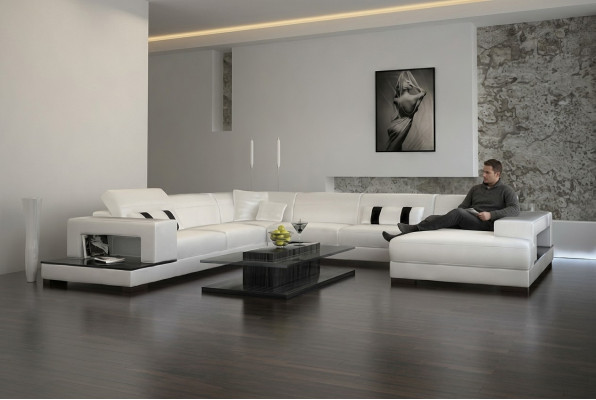 Żywy krajobraz Couch Podkładka Narożnik Ustawić Designerska Sofa Skórzana Duża Sofa z USB