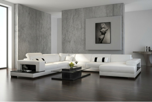 Żywy krajobraz Couch Podkładka Narożnik Ustawić Designerska Sofa Skórzana Duża Sofa z USB