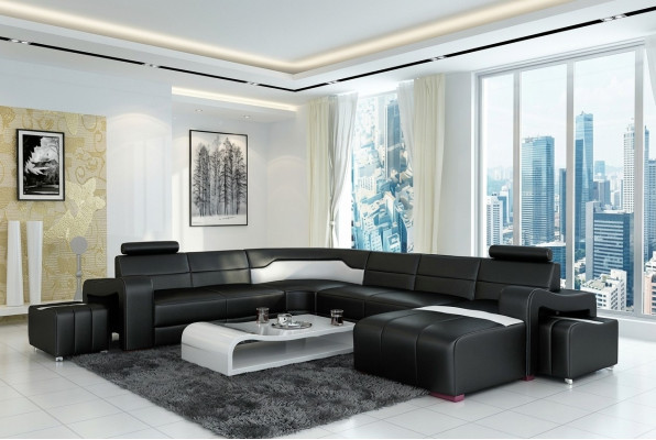Żywy krajobraz Couch Podkładka Narożnik Ustawić Designerska Sofa Skórzana Duża Sofa USB Nowość