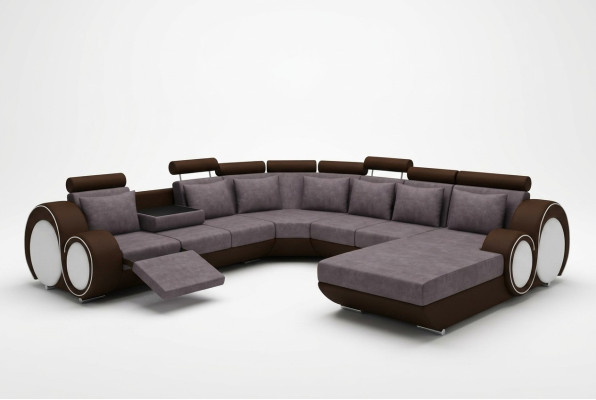 Włókienniczy Sofa z USB XXL Żywy krajobraz Material Couch Duża Sofa Podkładka Narożnikowa kanapa Nowość