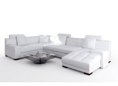 Skórzana sofa z USB Żywy krajobraz Narożnikowa kanapa Narożnik Ustaw Design Modern Sofa A1111