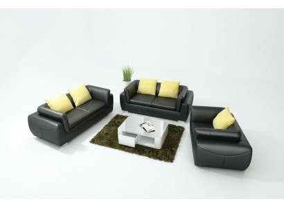 Skórzana sofa z USB Żywy krajobraz 3+2+1 miejsce do siedzenia Ustawić Design Modern Sofa Couch