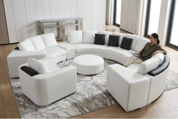 Okrągły Sofa Kanapa Podkładka XXL Duża Okrągły Kanapa Żywy krajobraz Fotel Puff + USB