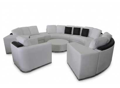 Okrągły Sofa Kanapa Podkładka XXL Duża Okrągły Kanapa Żywy krajobraz Fotel Puff + USB