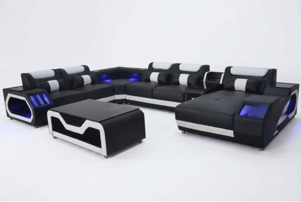 Design Skóra Podkładka Siedziba Narożnik Krajobraz Pokój New Living Sofa Podkładka Narożnik USB