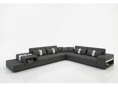 Narożnikowa kanapa z USB Couch Sofa Żywy krajobraz Siedziba Narożnik Ustawić Skóra Włókienniczy Peterso