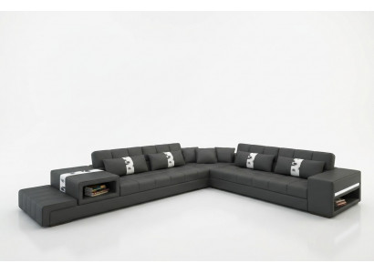 Narożnikowa kanapa z USB Couch Sofa Żywy krajobraz Siedziba Narożnik Ustawić Skóra Włókienniczy Peterso
