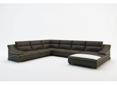 Narożnikowa kanapa z USB skórzana sofa Podkładka Żywy krajobraz Couch Sofa Zestaw narożny w kształcie litery U