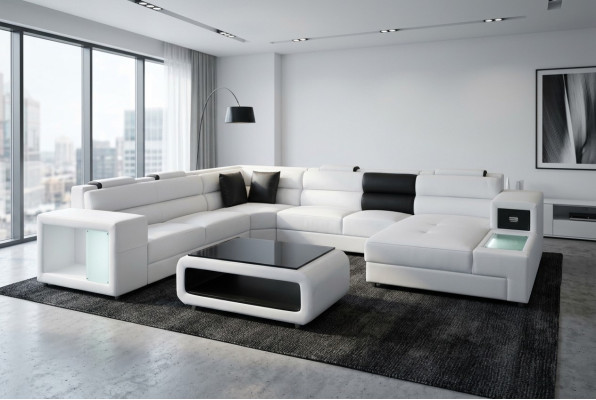 Design Skóra Podkładka Narożnik Skóra Siedziba Sofa USB Podkładka Narożnik Living Landscape Pokój