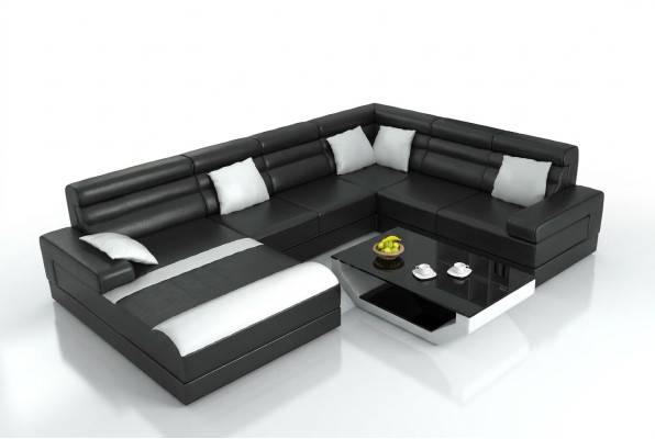 Narożnik kanapa z USB Żywy krajobraz XXL Big Couch Podkładka Ustawić Narożnik Couches UForm