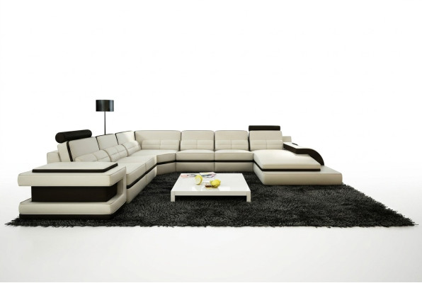 Żywy krajobraz Couch Podkładka Narożnik Ustawić Designerska Sofa Skórzana + Sofa USB WetzlarD