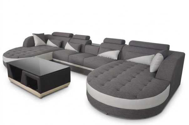 Narożnik kanapa Design Zestaw narożny kanapa narożna Żywy krajobraz Couch Podkładka Tabela USB
