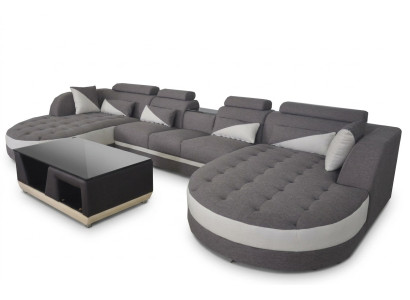 Narożnik kanapa Design Zestaw narożny kanapa narożna Żywy krajobraz Couch Podkładka Tabela USB
