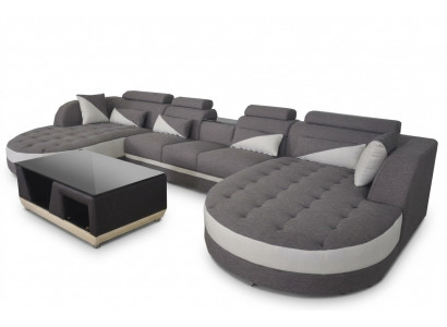 Narożnik kanapa Design Zestaw narożny kanapa narożna Żywy krajobraz Couch Podkładka Tabela USB