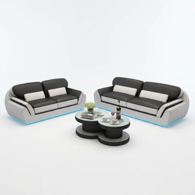 Skórzana sofa z USB Zestaw sofowy Nowa 3+2 miejsce do siedzenia Ustawić Design Nowoczesna Sofa G8038C
