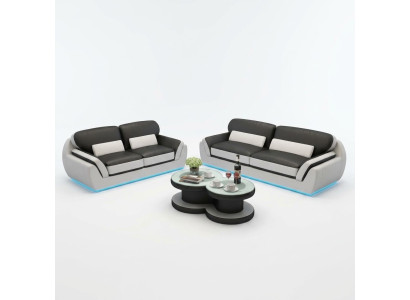 Skórzana sofa z USB Zestaw sofowy Nowa 3+2 miejsce do siedzenia Ustawić Design Nowoczesna Sofa G8038C