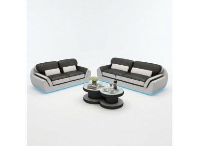 Skórzana sofa z USB Zestaw sofowy Nowa 3+2 miejsce do siedzenia Ustawić Design Nowoczesna Sofa G8038C