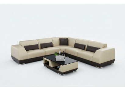 Skórzana sofa z USB Żywy krajobraz Narożnikowa kanapa Narożnik Ustaw Design Modern Sofa G8024B