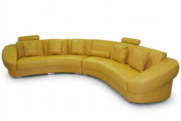Okrągły Narożnik Sofa z USB Podkładka XXL Duża Okrągły Kanapa Żywy krajobraz U Form Nowość