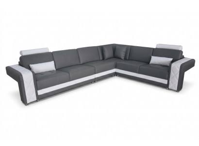 Skórzana sofa z USB Żywy krajobraz Narożnik Ustawić Design Nowoczesna Sofa L-Shape L6010B