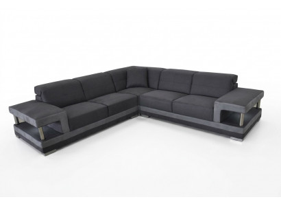 Skóra Narożnik Sofa z USB Podkładka Żywy krajobraz Luksusowy Ustaw Narożnik Sofy Kanapy