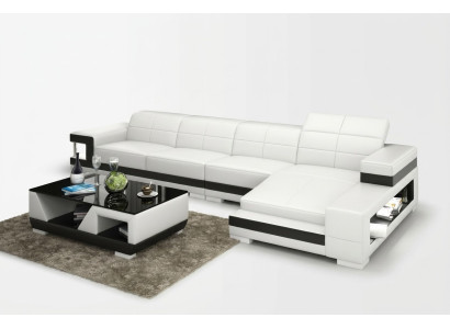 Skórzana sofa z USB Żywy krajobraz Narożnikowa kanapa Narożnik Ustaw Design Modern Sofa G8017C